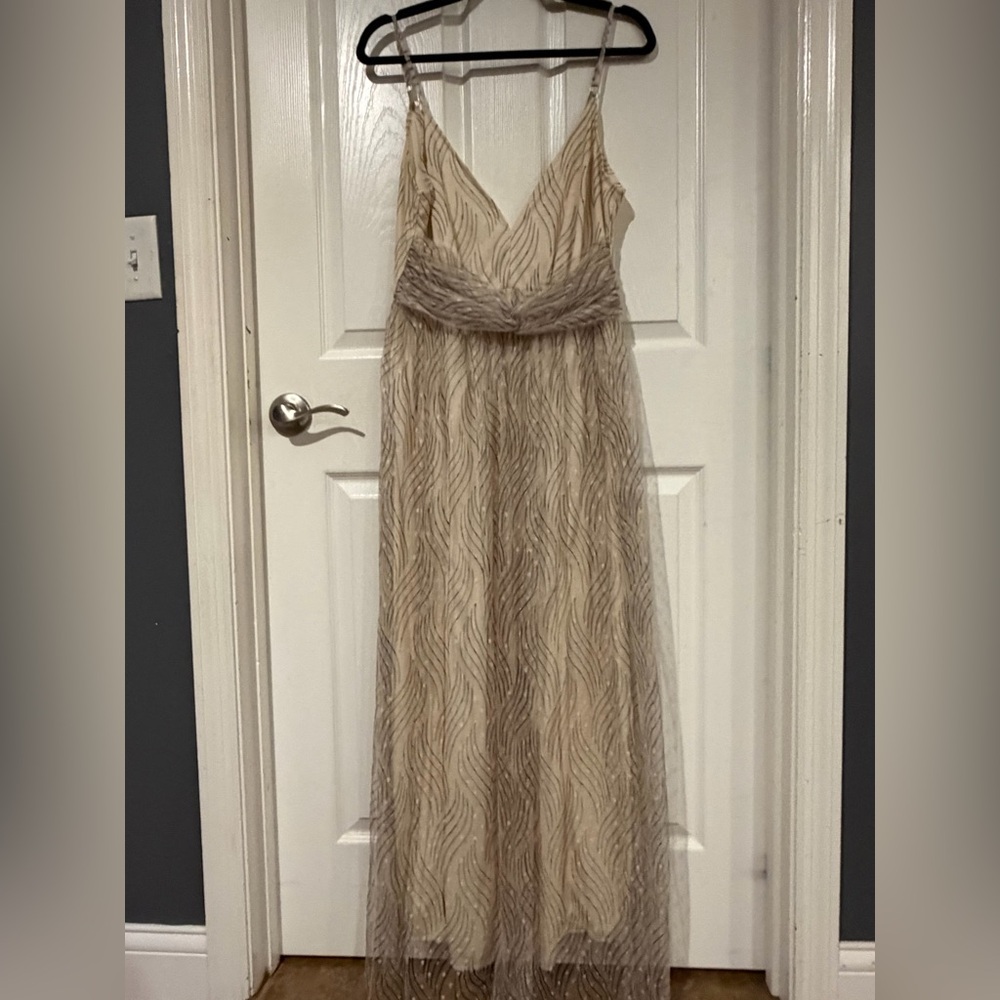 Elegant Cream Evening Gown